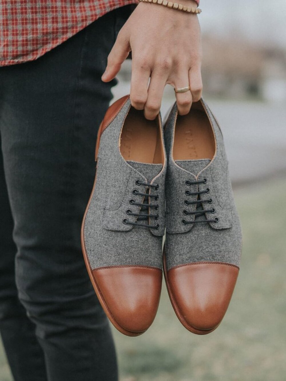 The Jack Shoe from TAFT - Lace-up Oxfords in Grey/Brown - Size 40 - Excel. Cond. - Picture 3 of 12